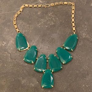 Kendra Scott emerald green necklace
